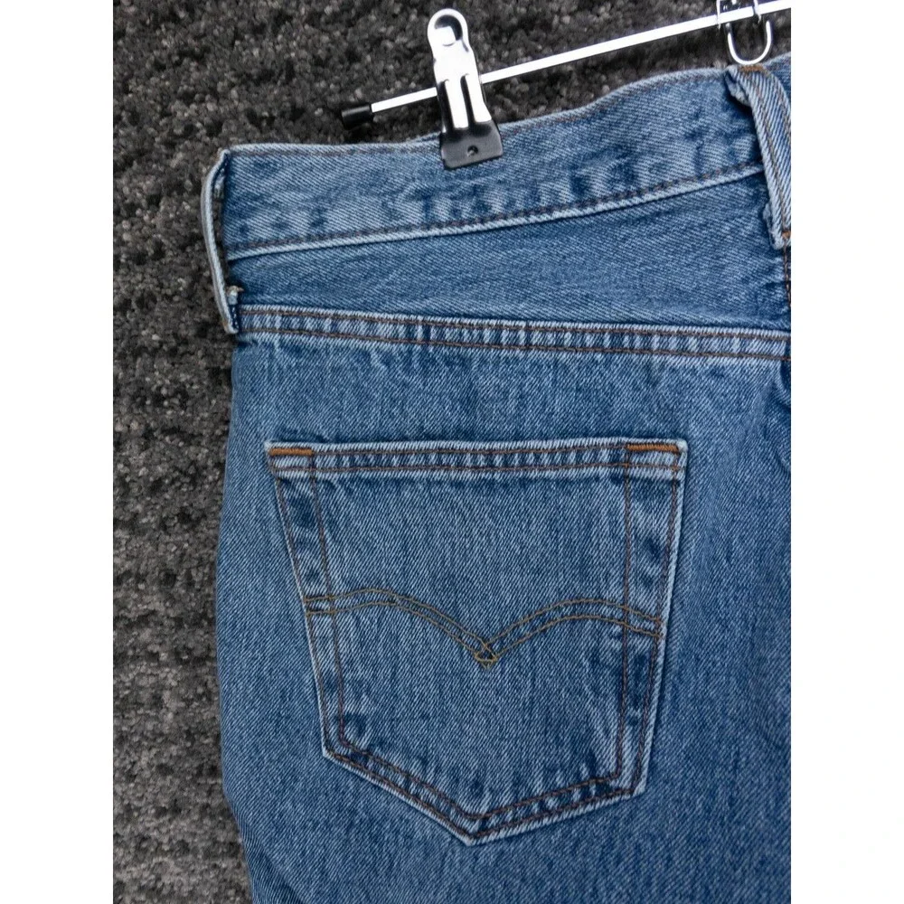 Levis 501 Jeans Mens 30x30 Blue Straight Button Fly Cotton Denim Casual Preppy